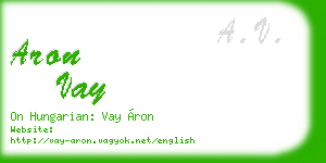 aron vay business card